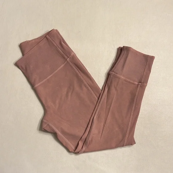 Lululemon Wunder Under Crop 23" *Ribbed Washed Antoinette - Picture 4 of 4